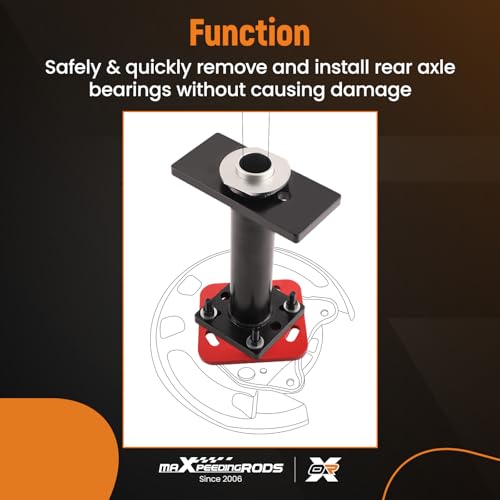 maXpeedingros Rear Axle Bearing Puller & ABS Tone Ring Tool Kit, for Toyota 4Runner 1995-2020 / Hilux 2004-2012 / Tacoma 1995-2004/ T100 1995-1998, with 40mm Bearing Driver - color: Black