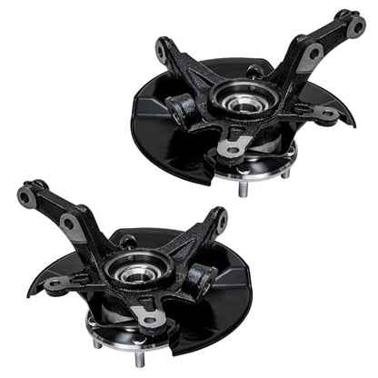 Detroit Axle - Front Loaded knuckle Kit for 2006 2007 2008 2009 2010 2011 Honda Civic, 2 Steering Knuckles & Wheel Hub Bearings Assembly 2 Struts Coil Spring Replacement Suspension - size: 4QU47720-V1/ Big strut kit