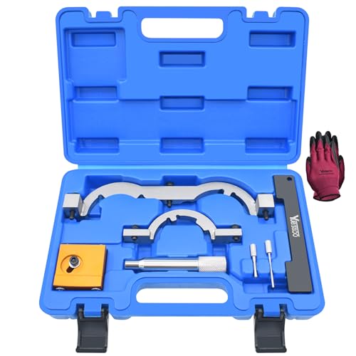 Turbo Engine Timing Tool Kit for Vauxhall Opel Chevy Chevrolet Aveo Cruze Orlando Adam Ampera Astra J Cascada 1.0 1.2 1.4 L, Camshaft Holding Locking Tool Set with Case & Gloves - color: Blue case