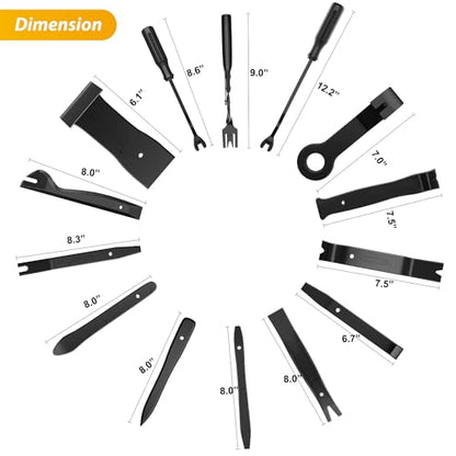 GOOACC 88Pcs Trim Removal Tool, Auto Push Pin Bumper Retainer Clip Set Fastener Terminal Remover Tool Adhesive Cable Clips Removal Kit Car Panel Radio Removal Auto Clip Pliers, Black - color: 88Pcs Clips Removal Kit Black