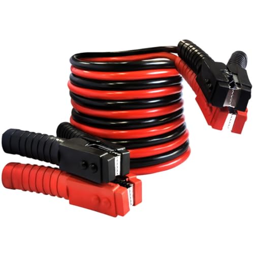 Toddmomy Heavy Duty 2500a Jumper Cables for Jump Starting Dead or Low Batteries with Pvc Insulation and 11mm Wire Diameter Alligator Clips for Automotive Booster Use