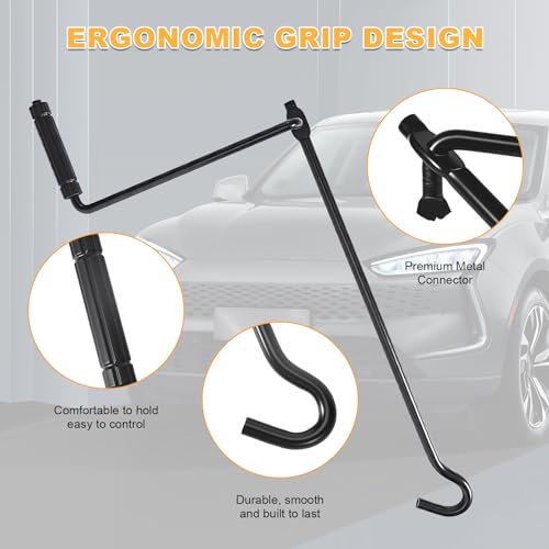 Auto Scissor Lift Jack Handle Replacement, Jack Handle Wrench for Car, Steel Tire Wheel Jack Rod Accessory for Truck, SUV & Trailers