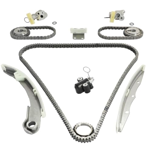 3.5L Engine VQ35DE Timing Chain Kit Replace OE#130707Y016, 130707Y011, 130707Y000 | Fit For 3.5L V6 DOHC 24v Nissan Maxima 2002-2008/ 350Z 2003-2007/ Altima 2002-2006/ Quest 2004-2009/Murano 350Z 2003-2007 - size: Timing Chain Kit 3.5L