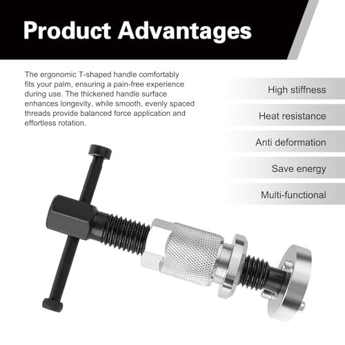 Car Brake Piston Wind Back Tool, Rust-proof Alloy Car Brake Pistons Wind Back Tool, 3PCS Auto Brake-Caliper Piston Rewind Kits, with Double-Sided Push Heads, Universal for RVs, SUVs, Trucks