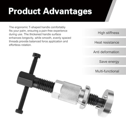 Car Brake Piston Wind Back Tool, Rust-proof Alloy Car Brake Pistons Wind Back Tool, 3PCS Auto Brake-Caliper Piston Rewind Kits, with Double-Sided Push Heads, Universal for RVs, SUVs, Trucks