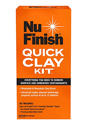 Nu Finish Quick Clay Car Kit with Clay Block, Detailer and Cloth (3 Items) - style: Quick Clay Car Kit