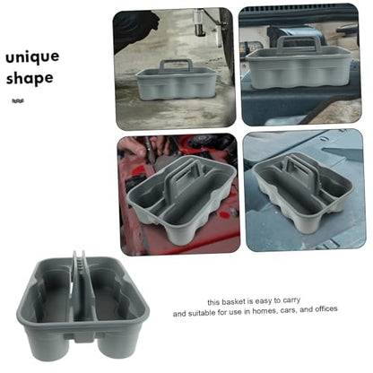 Plastic Cleaning Tote Organizer with Handle Capacity Storage Basket for Car Detailing Supplies Durable and Lightweight Design for Home and Office Use