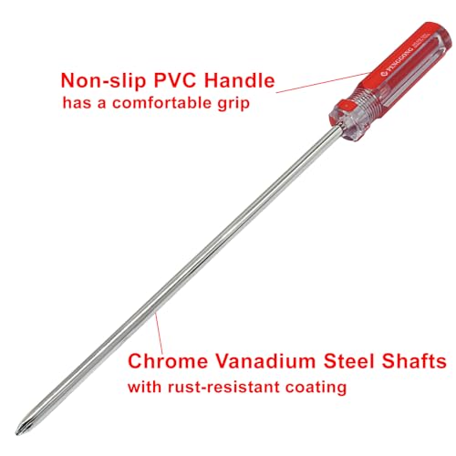 Phillips Screwdriver 8 Inch, Long Screwdriver #2 Extra Long Shaft Cross Head Screwdriver - size: 8 Inch #2