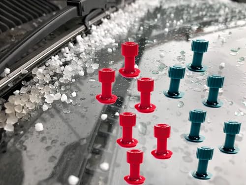 30Pc Dent Puller Glue Tabs, Car Body Dent Removal Pulling Hail Tabs | 15mm, Dent Hail Tabs, Paintless, ABS, Reusable, For Metal Body, Flat/Mild Curve, Small-Med Dents, Alcohol Release, Green - color: Green