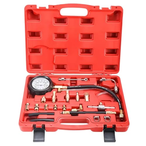 Oil Pressure Gauge Kit 0-140 PSI Compression Diagnostic Gauge | Oil Engine Tester Kit for Automotive Truck Motorcycle Marine Home Garage Workshop Technicians Mechanics