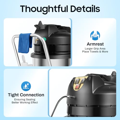 60L/15.85Gal Commercial Carpet Cleaner Machine, 110V 2110W Heavy Duty Extractor Vacuum Washing Machine Portable Carpet Sofa Curtain Cleaner Vacuum Cleane for Car Detailing, Hard Floor (Two Packages) - size: 60L/15.85Gal
