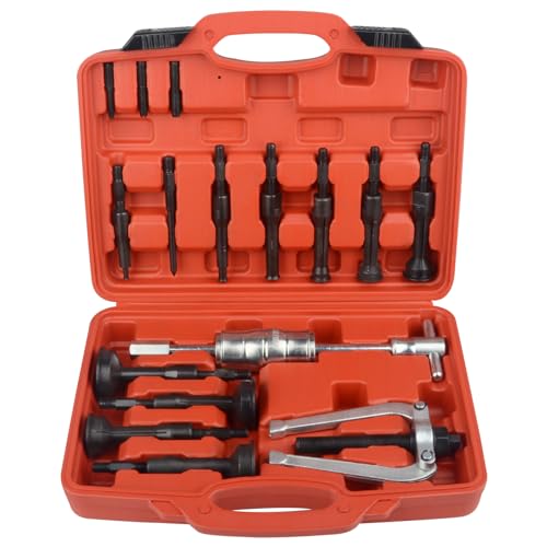 DAYUAN Blind Hole Collet Bearing Puller Set,16 pcs Inner Bearing Extractor Kit with Slide Hammer Insert Bearing Removal Tool