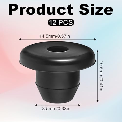 12 Pack Rubber Jack Oil Plug, Hydraulic Jack Oil Plug Flat-Head Rubber Hydraulic Filler Bung for Oil Reservoir Hole Black Jack Plugs Rubber for Oil Reservoir Filler Hole Jack Accessories