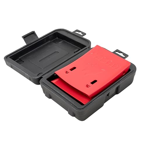 Husky Towing 38512 Foldable Wheel Chock Set Heavy‑Gauge Steel with Storage Case, Husky Red, Set of 2