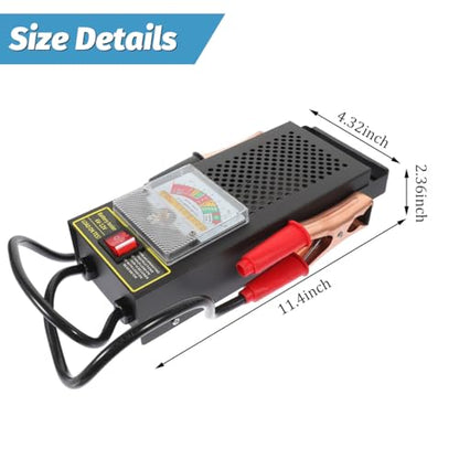 Car Battery Load Tester, 6V-12V Battery Alternator Checker with Voltmeter & Alligator, Versatile Automotive Charging System Diagnosis for All Batteries, Universal for Vehicles