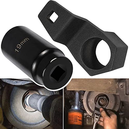 77080 Harmonic Balancer Socket Tool 19mm Fits for Honda Use with 1/2" drive & 50mm Crank Pulley Wrench Holder Crankshaft Pulley Removal Tool Fits for Honda Acura