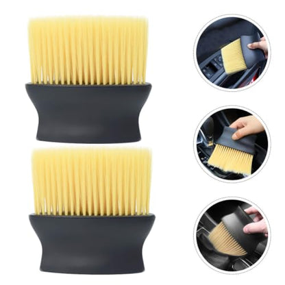 BESTonZON 4pcs Car Detailing Brush Set for Interior Cleaning, Soft Abs Fiber Bristles, Gentle and Versatile Dust Removal Tool for Car Air Vents and Dashboard