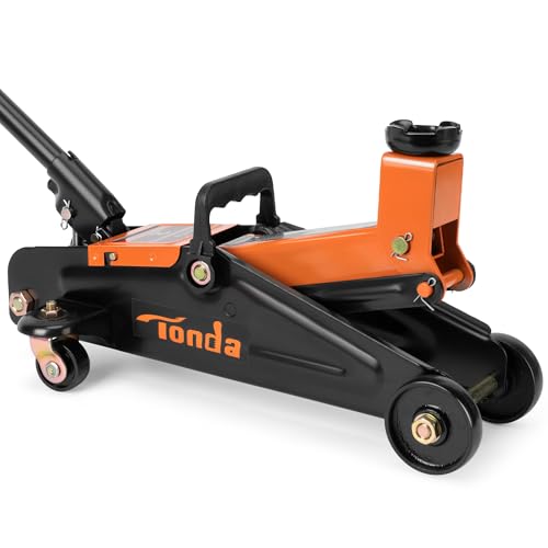 Tonda Floor Jack, Hydraulic Portable Car Jack, 2 Ton (3,800 lb) Capacity, Black - color: 2T Black