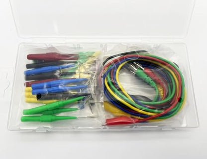 Automotive Test Lead Set, Back Probe Kit 30pcs, Copper Alligator Clips to Banana Plug Test Lead, Multimeter Test Lead Set for Automotive Repair and Diagnostic Circuit Testing - size: 30 Pcs Kit