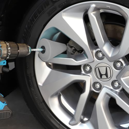 SPTA Polishing Cone, Car Wheel Hub Drill Buffing Sponge Pads Kit, Polishing Ball (T40 Light Cut & Fnish Polishing Cone) - color: T40 Light Cut & Fnish Polishing Cone
