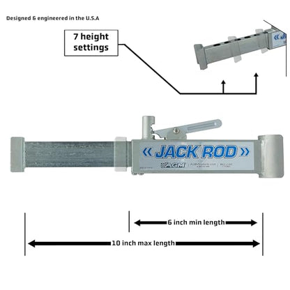 AGM Jack Rod Support Bar – 2 Ton Locking Bar | Jack support bar, 2-ton capacity, 10-inch travel, compact locking design - size: 2 Ton