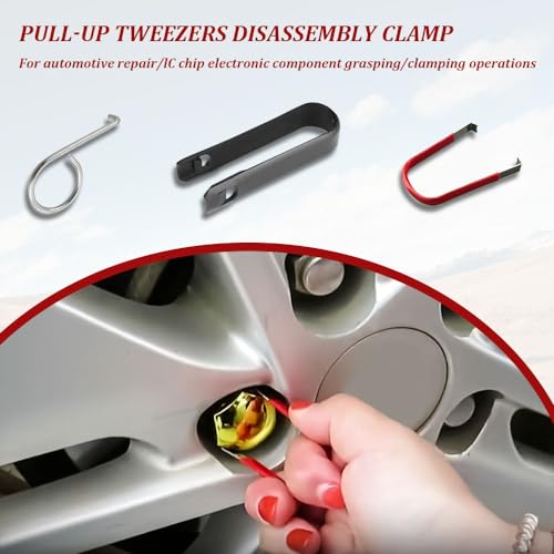 3PCS Car Wheel Lug Cap Removal Tool Set, 3 Type Car Wheel Hub Removal Tool, Auto Wheel Bolt Cap Removal Tool Hook & Nut Caps Lug Puller, Universal Nut Caps Lug Puller for Most Vehicles