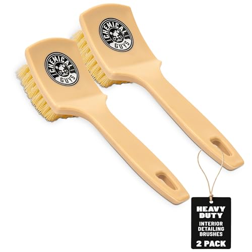Chemical Guys Induro 7 Heavy Duty Nifty Carpet & Upholstery Detailing Brush 2 Pack – Deep Cleaning Brushes for Fabric, Carpet, and Upholstery - for Automotive, RV, and Home Interior Detailing - size: 2 Pack