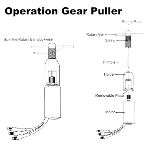 Motor Pinion Gear Puller Remover Set RC Motor Gear Puller for Vehicle Model/Small Motor Rc Helicopter Motor Pinion Parts (1)