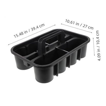 PRETYZOOM Large Rolling Cleaning Basket for Detailing Accessories Storage Plastic Tool Organizer Heavy Duty Square Compartmentalized Design