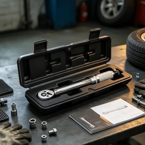 1/4-Inch Drive Torque Wrench – 3-33Nm Automotive Tire Torque Wrench | With 72-Tooth Ratchet, Dual-Direction Click Alarm, Round Tube Design For Car Repair, Bicycle, Motorcycle Maintenance