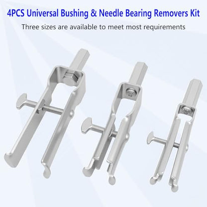 ZKTOOL 4PCS J-26941、J-29369-1、J-29369-2 Bushing & Bearing Remover Stroke Range 15-40mm, Universal Bushing & Needle Bearing Removers Kit, Multi-Functional Oil Seal Puller, with a Slide Hammer
