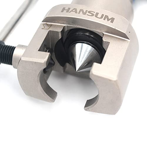 HANSUM Brake Line Flaring Tool Kit Swaging HVAC Pipe Expander Repair Eccentric Cone Refrigeration for Brass Copper Tube 45 Degree (5 in 1 Kit) - color: 5 in 1 Kit