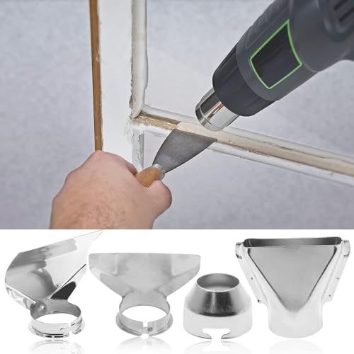 4 Pcs Heat Gun Nozzles Kit, Stainless Steel Reflector Nozzle Hot Air Gun Accessory for Hot Air Gun Soldering Station Nozzle Tool - size: Style 2 (4 pcs)