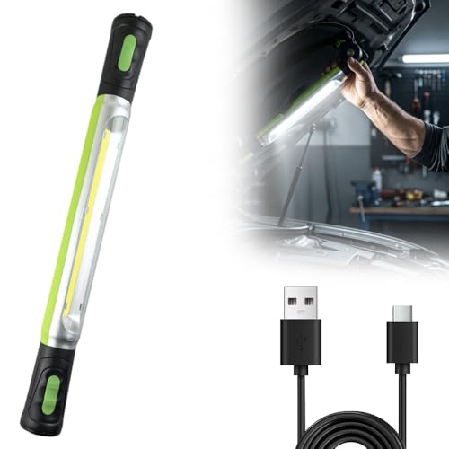 The Under-Hood Work Light, 3000LM Ultra Bright LED Magnetic Light with Hooks, Cordless Rechargeable Work Light for Mechanic Car Repairing Garage for Emergency Inspection (1PCS) - color: 1PCS