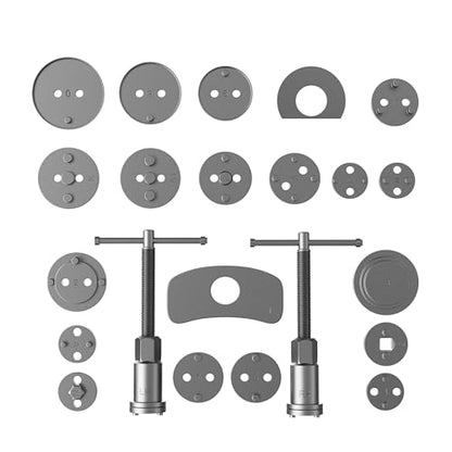 MOSTPLUS Brake Caliper Compression Tool， Heavy Duty Disc Piston Compressor Kit and Wind Back Tool for Brake Pad Replacemen, Universal Compatibility with Grey Case