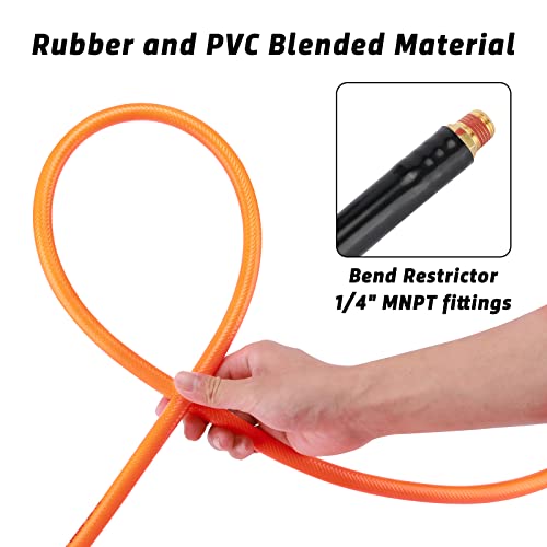 18 Pieces Air Tool Accessories Kit with 3/8 Inch X 25 FT PVC Hose, 1/4 Inch NPT Quick Connect Fittings, Air Blow Gun, Tire Gauge, Air Chuck - size: 18 Pieces Kit with PVC Hose