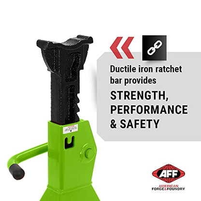AFF Viking 4 Ton Jack Stand Set - Heavy Duty Ratchet Style Jack Stands - Pair - size: 4 Ton