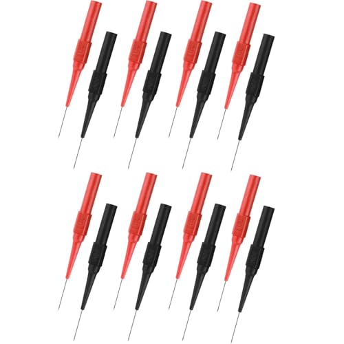 16 Pcs Back Probe Kit, 0.7mm Stainless Steel Non-Destructive Wire Piercing Test Probes, Multimeter Tester Needles for Banana Socket Plug, Automotive Electrical Diagnostics