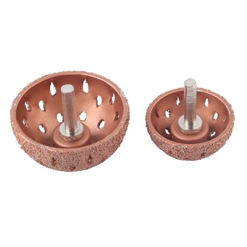 Acouto 2Pcs Tungsten Buffing Wheels Bowl Type Grinding Head Tungsten Steel Buffing Wheel for Car Tire Grinding Polishing Tire Repair Patch Tools Grinder Power Tool Accessories Kit