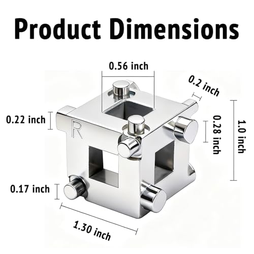3/8" Disc Brake Piston Tool, Caliper Wind Back Cube Tool Universal Cube Brake Caliper Compression Accessory for Car Rear Disc