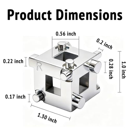 3/8" Disc Brake Piston Tool, Caliper Wind Back Cube Tool Universal Cube Brake Caliper Compression Accessory for Car Rear Disc