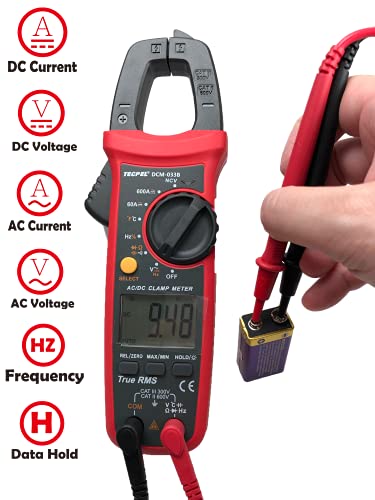 TECPEL DCM-033B 6000 Count Digital Clamp Meter Clamp Multimeter (ACA/ACV/DCA/DCV)