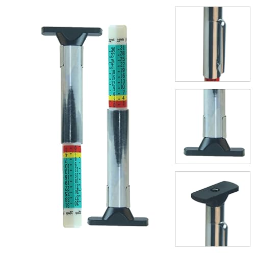 5pcs Tire Tread Depth Gauge Set 0-25mm Dual-Color Professional Car Wheel Tread Measurement Tool Portable Heavy Duty Vehicle Tire Gauge