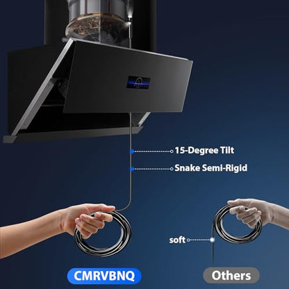 Endoscope Camera with Light, Dual-Lens 1920P HD Borescope Tools with 8+1 Adjustable LED Lights, 32.8FT Semi-Rigid Snake Cord IP67 Waterproof Inspection Camera for iPhone, iPad, iOS and Android Phone - size: 32.8FT, style: Dual Lens