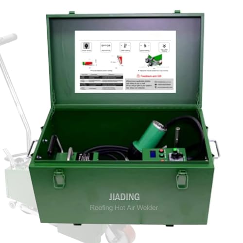 Hot Air Plastic Welder Welder Machine, Welding Roofing TPO PVC membrane with Hot Air Welding Gun Roof Waterproofing - color: Welder With 100ft Extension Cable