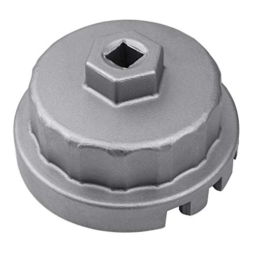 Heavy Duty Oil Filter Wrench for Toyota,Lexus,RAV4,Camry,Tundra, Highlander, Sienna and More-Cup Style Oil Filter Cap Removal Socket Tool for 2.5-5.7L Engine with 64mm Cartridge Style Oil Filter
