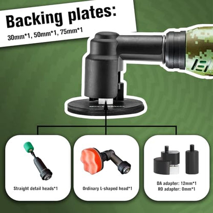 BATOCA S6 Mini Cordless Polisher for Car Detailing, 2x2.0Ah Batteries, Rotary Buffer, 12mm Dual Action Polisher 1-3 Inch, 2 Different Speeds Heads Systems, 4.2k-21k&1-5k RPM Camouflage Pattern Style - size: Camouflage Pattern Style with 2 batteries