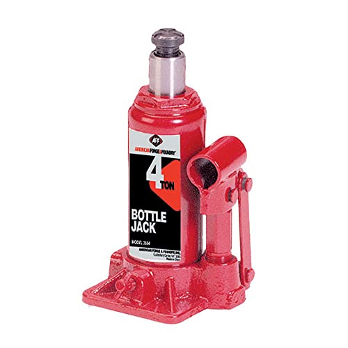 AFF Heavy Duty 4 Ton Bottle Jack, Manual, Machine Hardened Steel Saddles, Centered Pumps and Rams, 3504 - size: 4 Ton Capacity, style: Heavy Duty