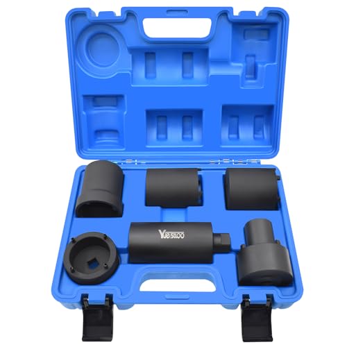 Spindle Nut Socket Tool Kit, 4WD Lug Out Spindle Sockets Set | 6 Pcs Axle Hub Lock Nut Socket Remover Installer 1/2" Drive Compatible with Ford Dana 44/80 Toyota Dodge GMC Chevrolet