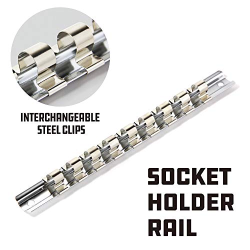 Powerbuilt 9-Piece 3/8-Inch Drive SAE Shallow Socket Set – 6-Point Chrome Vanadium Steel Sockets (3/8" to 7/8") with Chamfered Openings & Size Markings – Includes Storage Case – 641716 - size: SAE, style: 9pc